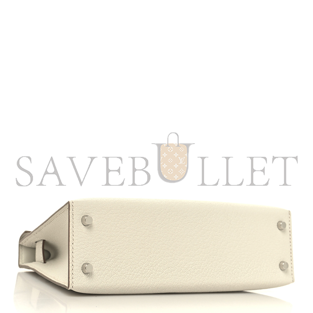 H**mes chevre mysore mini kelly ii mushroom (19*12*5.5cm)